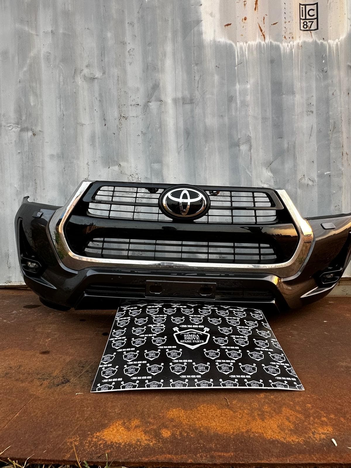 GENUINE TOYOTA HILUX INVISIBLE D-4D 2019-2025, 2.4L Diesel Start Stop Double Cabin Pickup, Complete Front Bumper with Center Grille