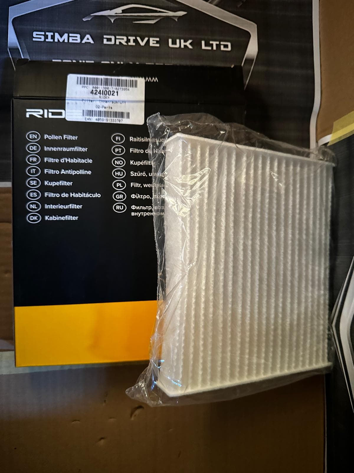 RIDEX Pollen Filter(Cabin) For RANGE ROVER VOGUE 2012-2020