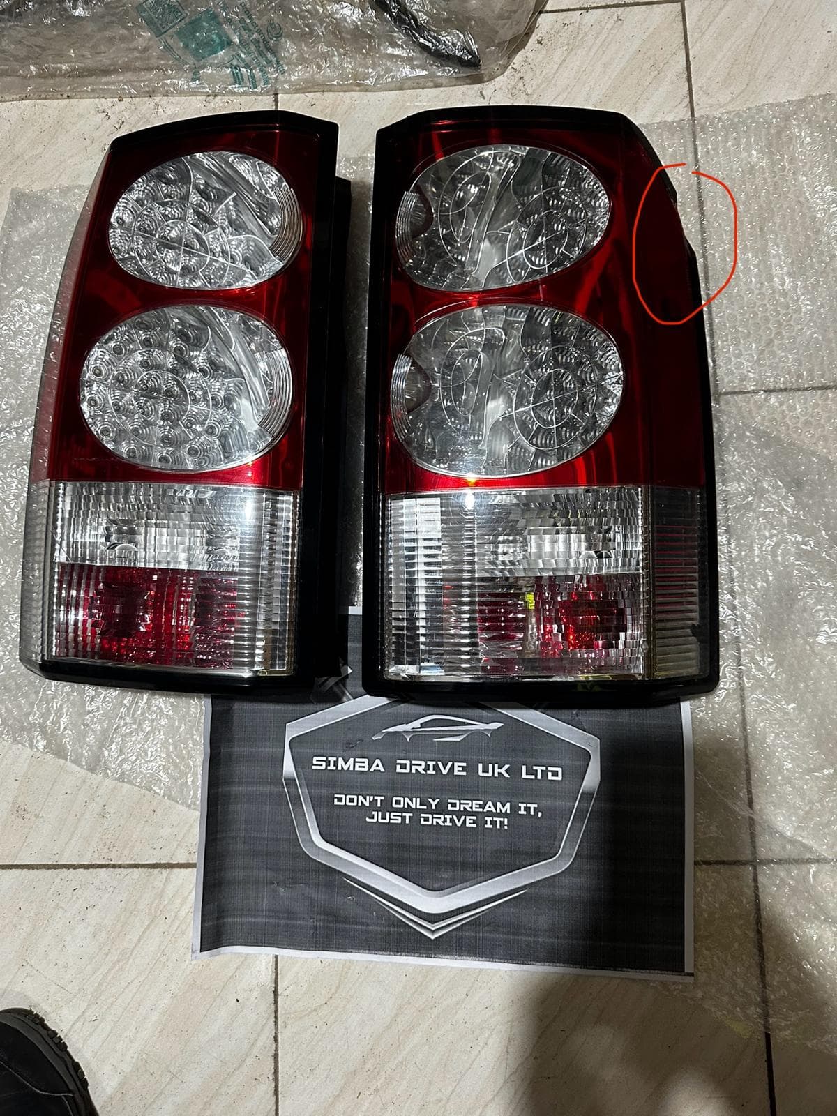 GENUINE Led Rear Lights Pair Left & Right Upgrade For Discovery 3/4 2004-2016 (RED DESCRIPTION)