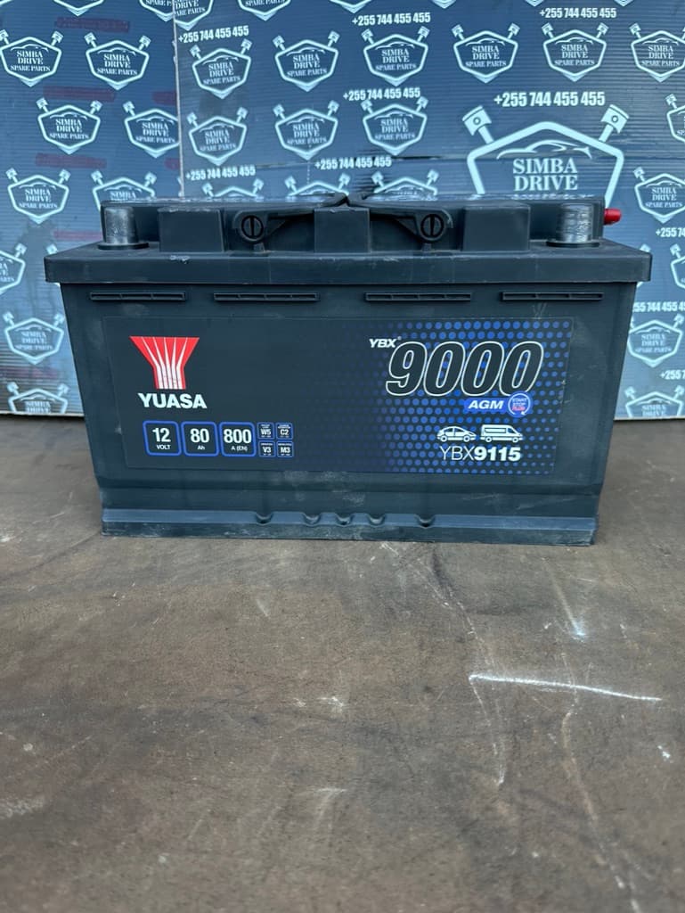 GENUINE YUASA 9000 AGM START STOP 12V 80AH 800A(EN)