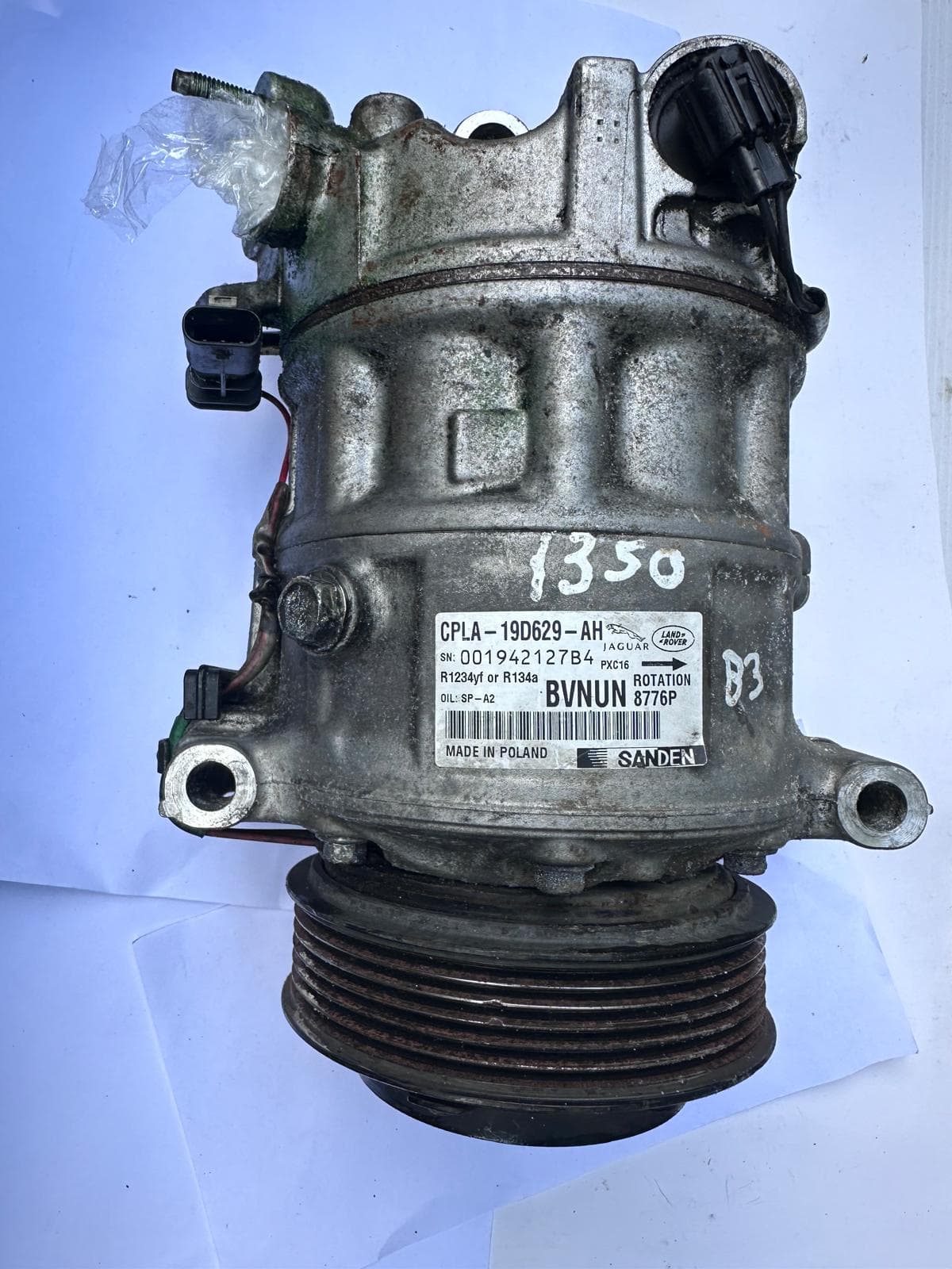 GENUINE AIR CONDITION PUMP FOR RANGE ROVER VOGUE, SPORT DISCOVERY 5 3.0L TDV6 DIESEL 2012-2019
