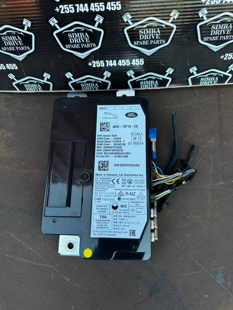 GENUINE JAGUAR LAND LOVER, RANGE ROVER VELAR L560, SPORT L494, EVOQUE L538, VOGUE L405 2016-2021 Telematic Control Module